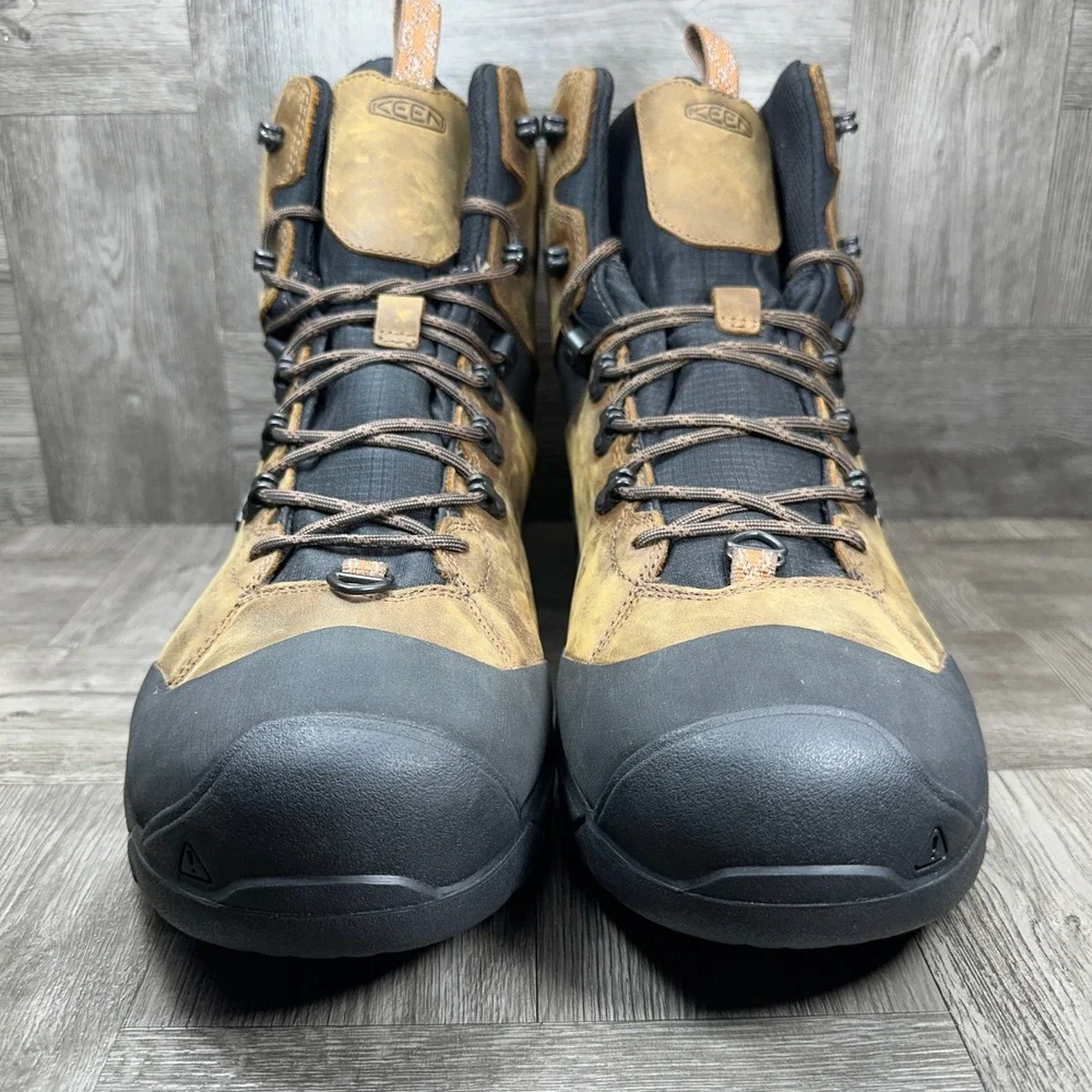 KEEN Revel IV Mid Polar Hiking Boots Mens 15 Brown Waterproof Leather NEW